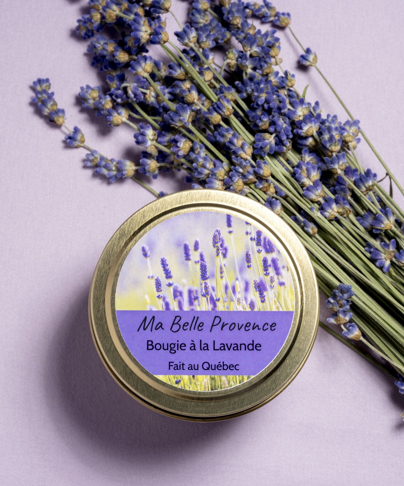 Bougie or à la lavande