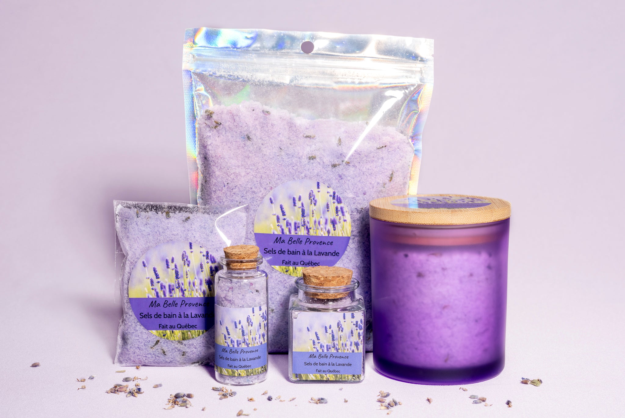 Sels de bain pot en verre